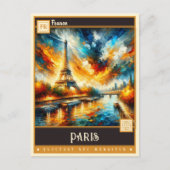 Paris, Frankreich | Vintage Malerei Postkarte (Vorderseite)