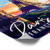 Paris-Frankreich-Vintage Poster (Ecke)