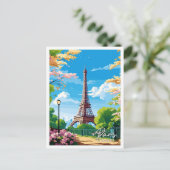 Paris-Frankreich-Vintage Postkarte (Stehend Vorderseite)