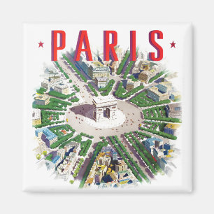 Paris Frankreich Vintage-Reise-Magnet Magnet
