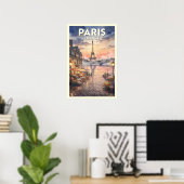 Paris Frankreich Vintage Reise Poster (Heimbüro)