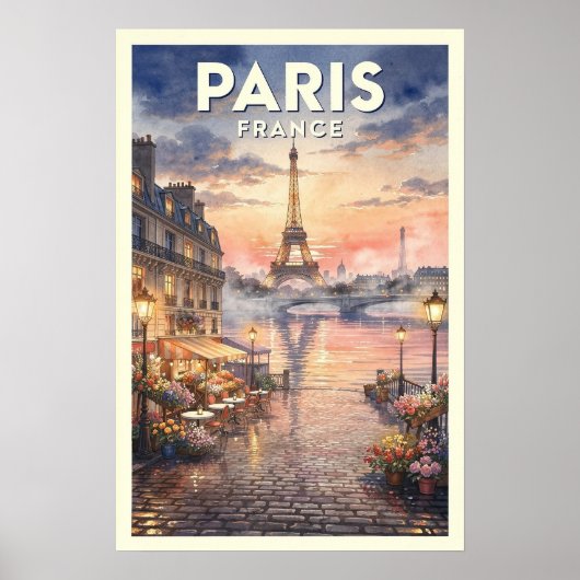 Paris Frankreich Vintage Reise Poster (Vorne)