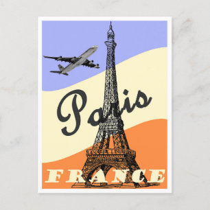 Paris Frankreich Vintage-Reise Postkarte