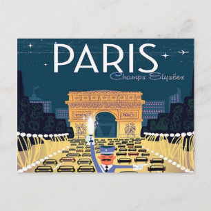 Paris Frankreich Vintage Reise retro Tourismus Url Postkarte
