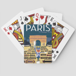Paris Frankreich Vintage-Reise Retro-Tourismus Url Spielkarten
