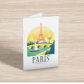 Paris Frankreich Vintage Reisen Faltkarte Karte