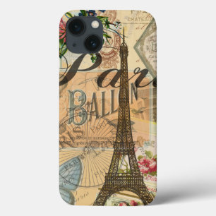 Paris Frankreich Vintage Reisen Kunstvoll wandern iPhone 13 Hülle