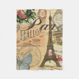 Paris Frankreich Vintage Reisen Kunstvoll wandern Fleecedecke