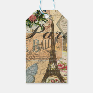 Paris Frankreich Vintage Reisen Kunstvoll wandern Geschenkanhänger