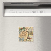 Paris Frankreich Vintage Reisen Kunstvoll wandern Magnet (In Situ (Geschirrspüler))