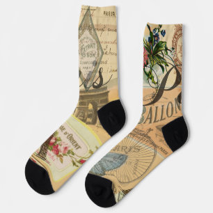 Paris Frankreich Vintage Reisen Kunstvoll wandern Socken