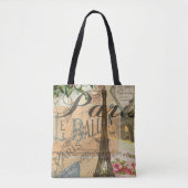 Paris Frankreich Vintage Reisen Kunstvoll wandern Tasche (Vorderseite)