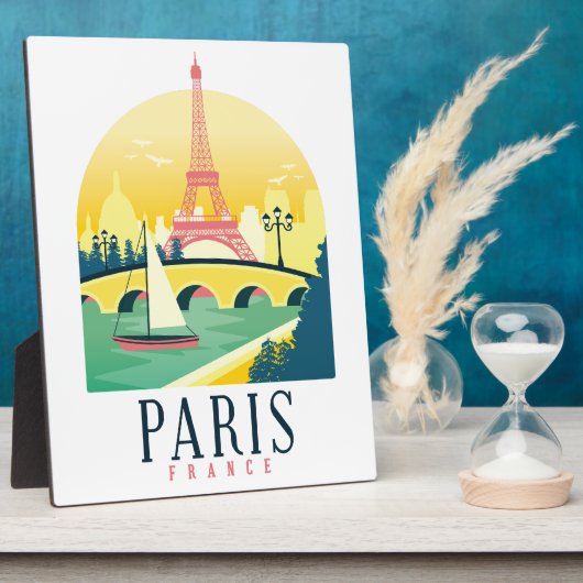 Paris Frankreich Vintage Reisen Romantik Fotoplatte (Seite)