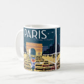 Paris Frankreich Vintage Reisetourismus Urlaub Kaffeetasse (Vorderseite Links)