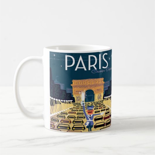 Paris Frankreich Vintage Reisetourismus Urlaub Kaffeetasse (Links)
