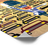 Paris Frankreich Vintage Reisetourismus Urlaub Poster (Ecke)