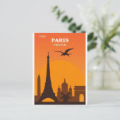 Paris Frankreich Vintage Sehenswürdigkeiten Reisen Postkarte (Stehend Vorderseite)