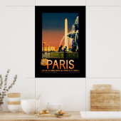 Paris, Frankreich Vintage Travel Art Poster (Küche)