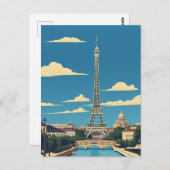 Paris, Frankreich Vintage Travel Art Postkarte (Vorne/Hinten)