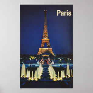 Paris, Frankreich Vintage Travel Poster 1970ca