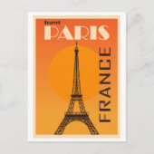 Paris, Frankreich Vintage Travel Poster Postkarte (Vorderseite)