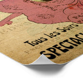 Paris Frankreich Vintages französisches Can-Can-Da Poster (Ecke)