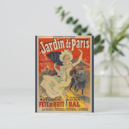 Paris Frankreich Vintages französisches Konzert Postkarte (Stehend Vorderseite)