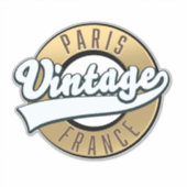 Paris - Frankreich - Vintages Logo Aufkleber (Vorderseite)