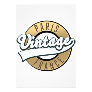 Paris - Frankreich - Vintages Logo Fotodruck