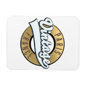 Paris - Frankreich - Vintages Logo Magnet (Horizontal)