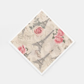 Paris Frankreich Vintages Muster Serviette (Ecke)