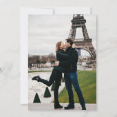 Paris Frankreich Zielort Foto Wedding Save The Date (Rückseite)