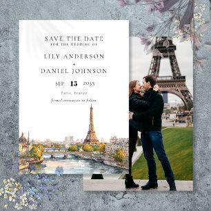 Paris Frankreich Zielort Foto Wedding Save The Date