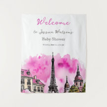 Paris Französisch Bonjour Bebe Pink Black Baby Dus