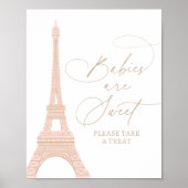 Paris Französisch Eiffelturm Babies sind Sweet Des Poster (Vorne)