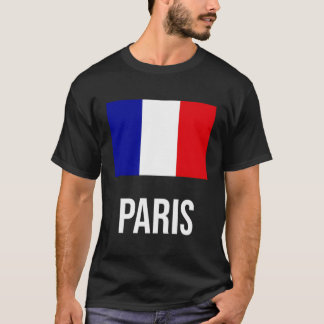 Paris Französisch Flagge Stadt Urlaub Roots Frankr T-Shirt