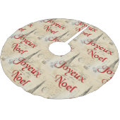 Paris Französisch Postkarten Weihnachtsbaum-Rock Polyester Weihnachtsbaumdecke (Schrägansicht)