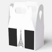 Paris Französisch Schwarz-Weiß Eiffelturm-Party Geschenkschachtel (Geöffnet)