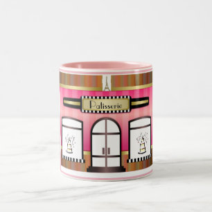 Paris französische Patisserie-Tasse Zweifarbige Tasse