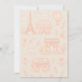 Paris Französische Toile Couples Dusche Einladung (Rückseite)
