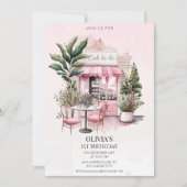 Paris, französisches Café, Geburtstag Einladung (Vorderseite)