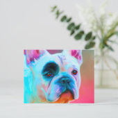 Paris French Bulldog Postkarte (Stehend Vorderseite)