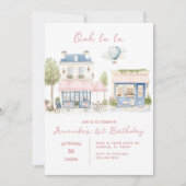 Paris French Café Tea Party Girl Einladung (Vorderseite)