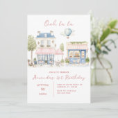 Paris French Café Tea Party Girl Einladung (Stehend Vorderseite)