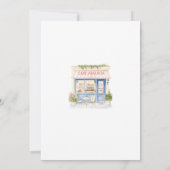 Paris French Café Tea Party Girl Einladung (Rückseite)