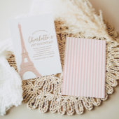 Paris French Eiffel Tower Geburtstag Einladung