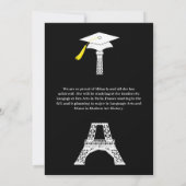 Paris French Eiffel Tower Graduation Party Einladung (Rückseite)