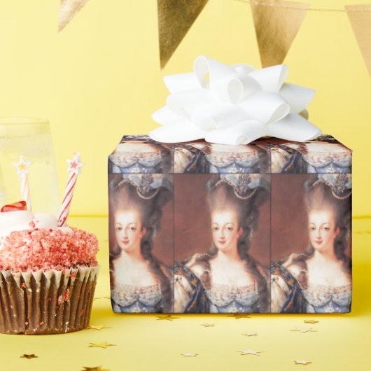 Paris French Marie Antoinette Wrapping Paper Geschenkpapier (Geburtstagsparty)