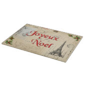 Paris French Postcards Christmas Cutting Board Schneidebrett (Ecke)