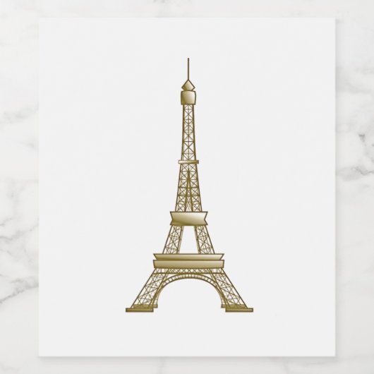 Paris French Themed Eiffel Tower Weinetikett (Einzelnes Label)